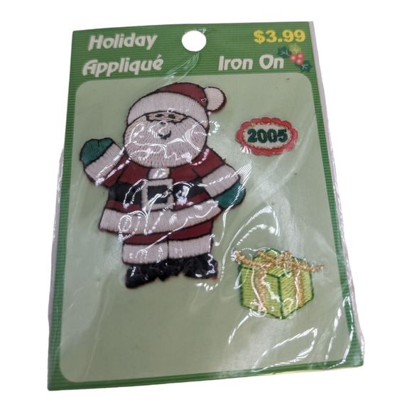 Lot of 3 VTG Iron On Holiday Appliqué Kits Christmas Santa Snowman Reindeer NOS - Picture 5 of 9